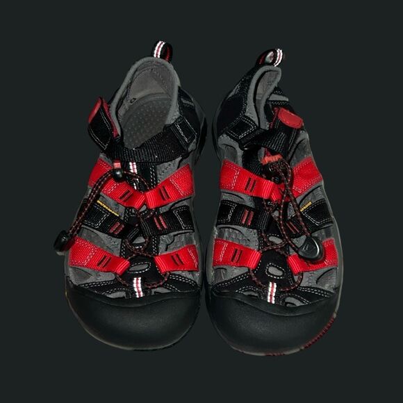 Big Kids' Keen Newport H2 Racing Red Gargoyle Black Size 4 - Picture 2 of 7